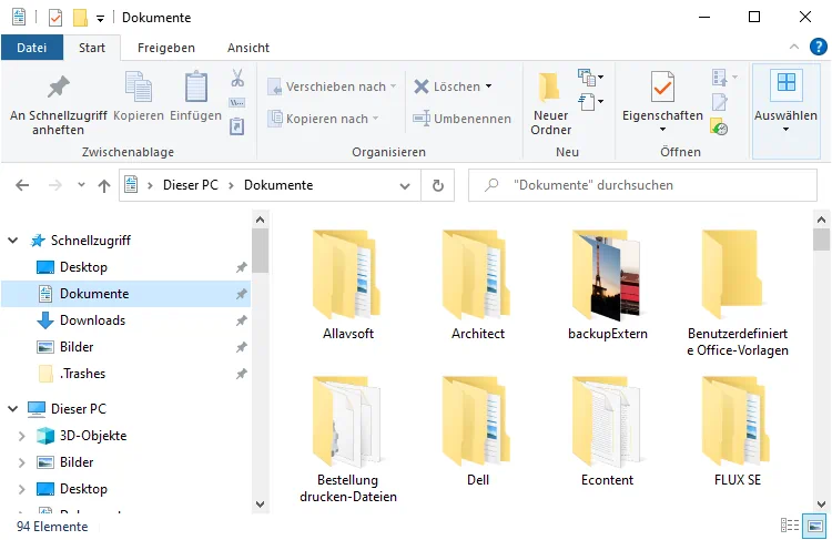 Screenshot Window 10 Datei-Explorer