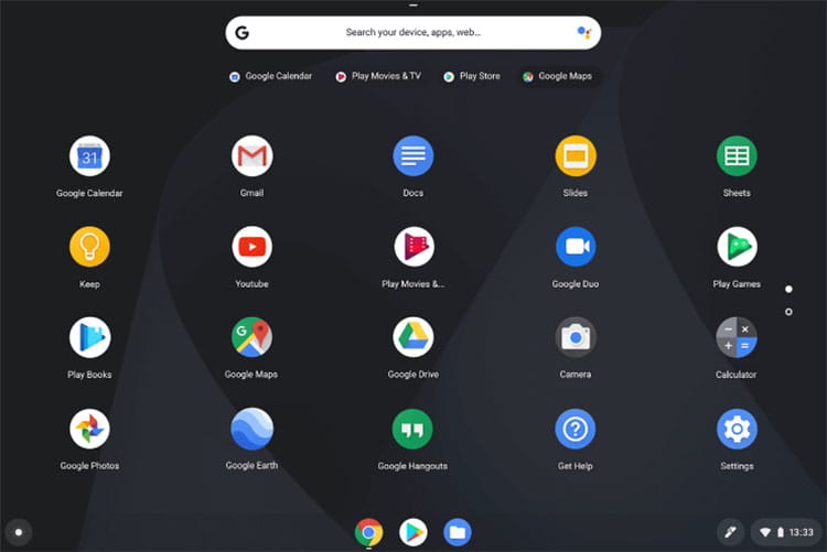 Chrome OS Scrennshot Desktop