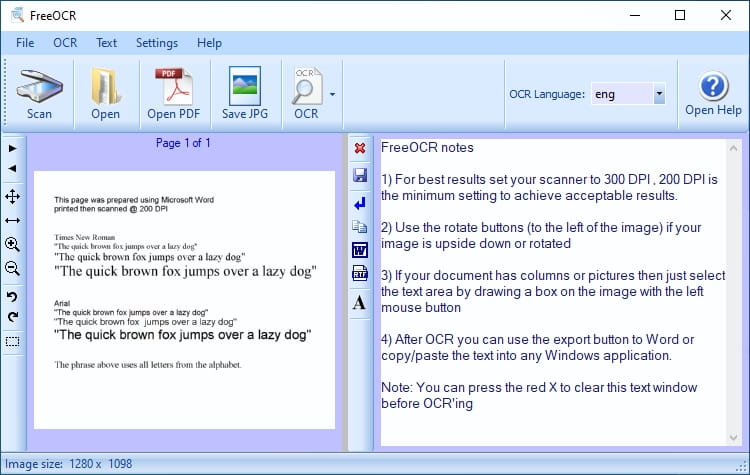 FreeOCR ist eine optische Zeichenerkennungssoftware für Windows