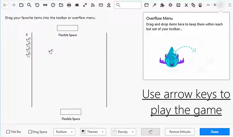 Screenshot Firefox Spiel Pong mit Einhörnern