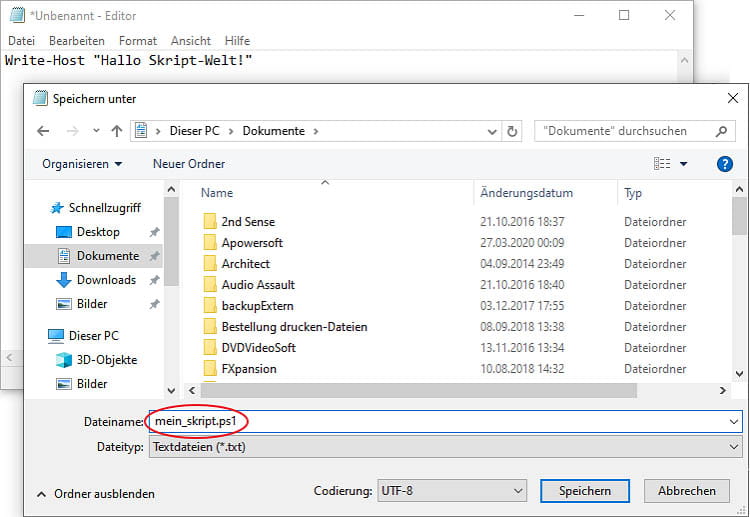 Windows 10 Screenshot Datei speichern