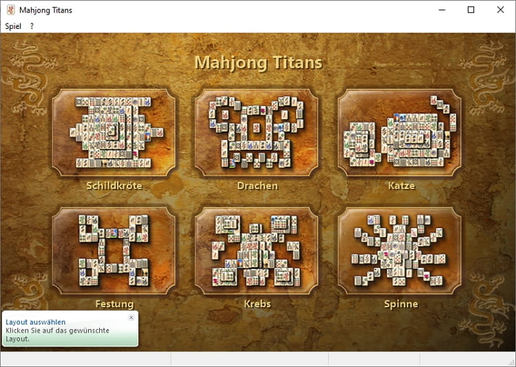 Screenshot Windows 7 Spiel - Mahjong