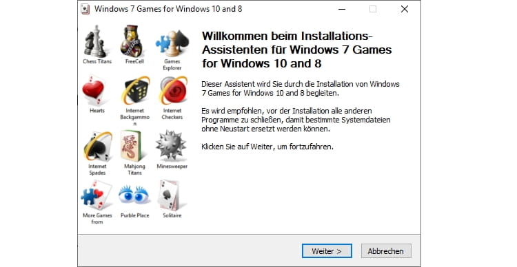 So installieren Sie Windows 7-Spiele unter Windows 10
