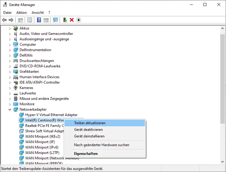 Screenshot: Windows 10 Gerätemanager