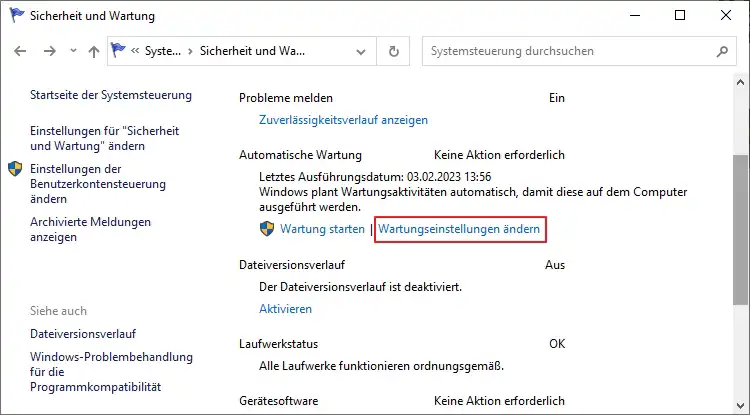 Automatische Wartungsaufgaben in Windows einrichten