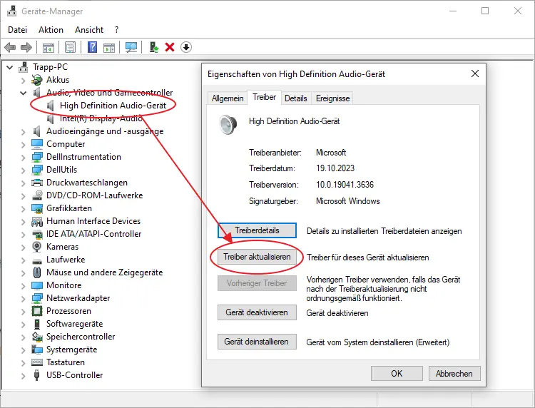 Screenshot Windows 10 Geräte-Manager