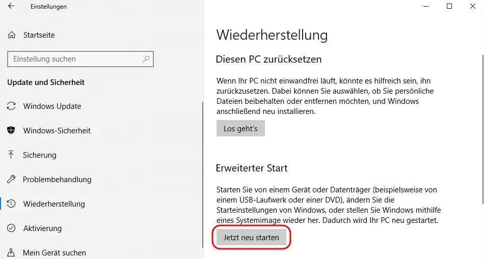 Schaltfläche  Screenshot: Schaltfläche