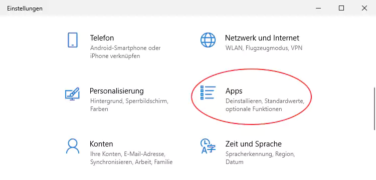 Screenshot: Windows 11 Einstellungen Apps