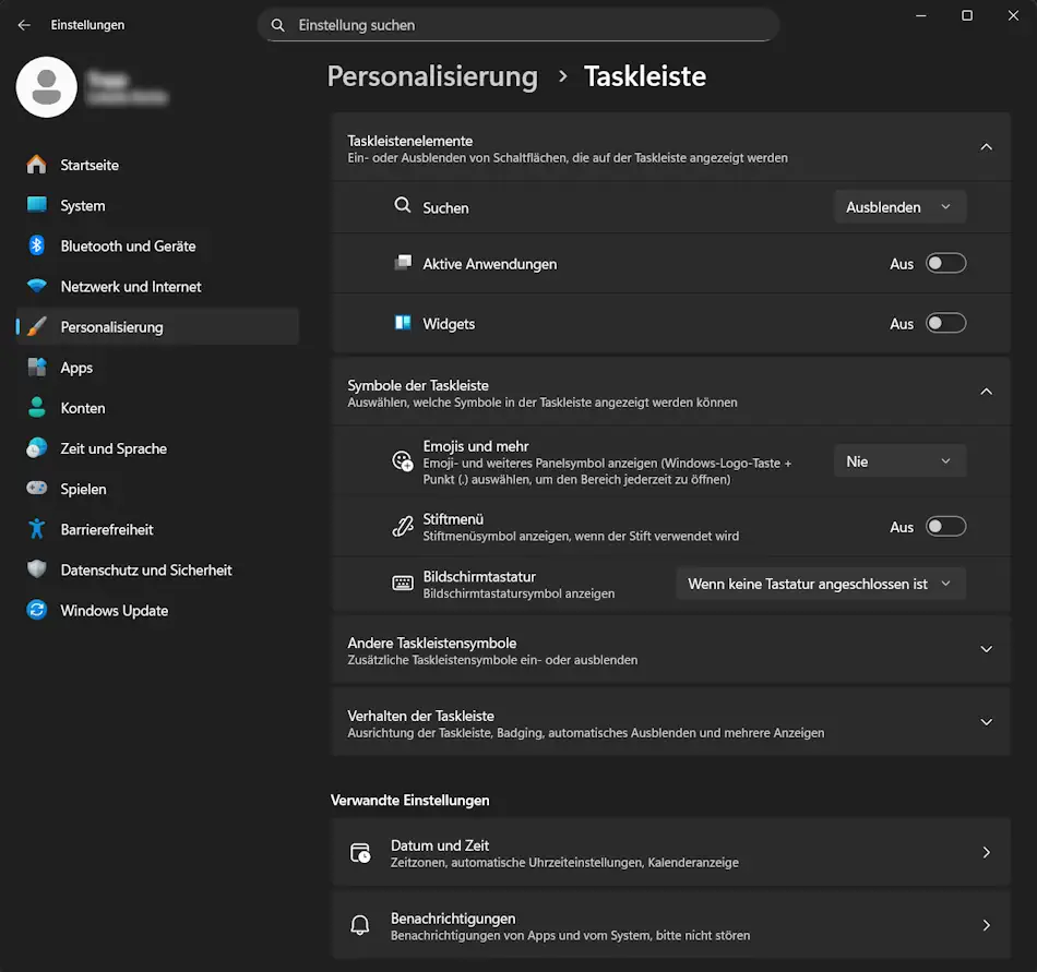 Die Taskleiste von Windows 11 ist standardmäßig ziemlich überladen Die Taskleiste von Windows 11 ist standardmäßig ziemlich überladen