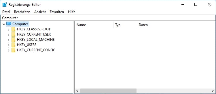Windows-Registry öffnen