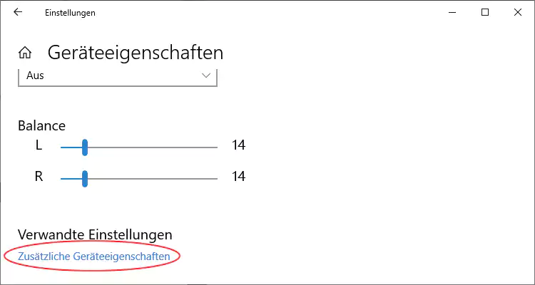 Screenshot - Windows 10 Zusätzliche Geräteeigenschaften