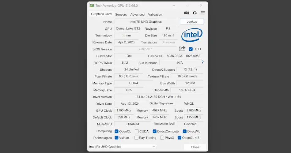GPU-Z Screenshot: App GPU-Z