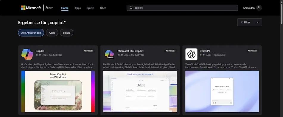 Screenshot: Windows 11 Copilot