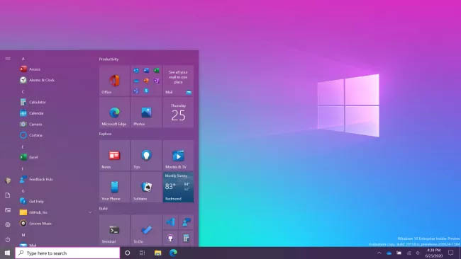 Screenshot Windows 10X